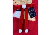Pull de Noël Femme Rouge – Motif Renne Brodé 3D avec Pompons Pull de Noël Femme Rouge – Motif Renne Brodé 3D avec Pompons
