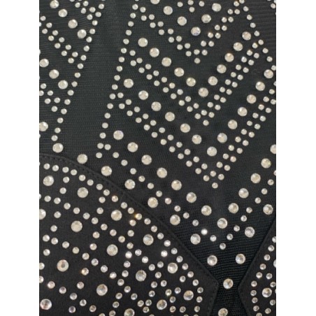 Robe Noire à Cristaux Femme – Robe de Soirée Chic & Élégante