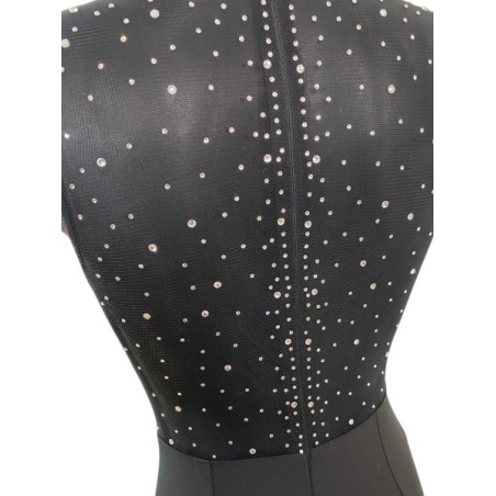 Robe Noire à Cristaux Femme – Robe de Soirée Chic & Élégante