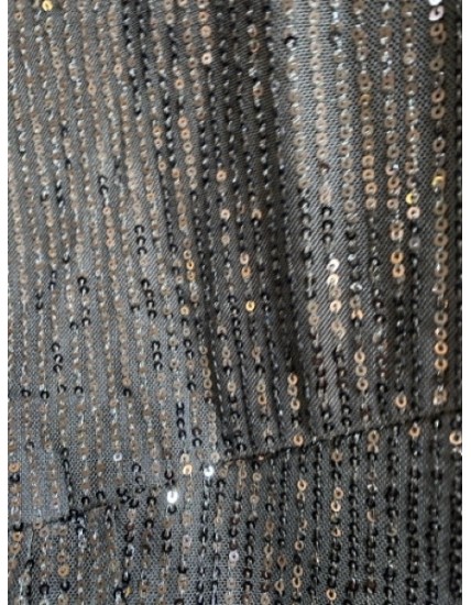 Robe de soirée noire asymétrique à sequins – Élégance et glamour