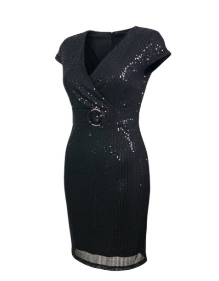 Robe noire à sequins élégante