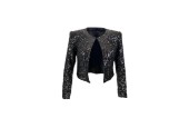 Veste courte en sequins noirs – Élégance & éclat pour vos tenues de soirée Veste courte en sequins noirs – Élégance & éclat pour vos tenues de soirée