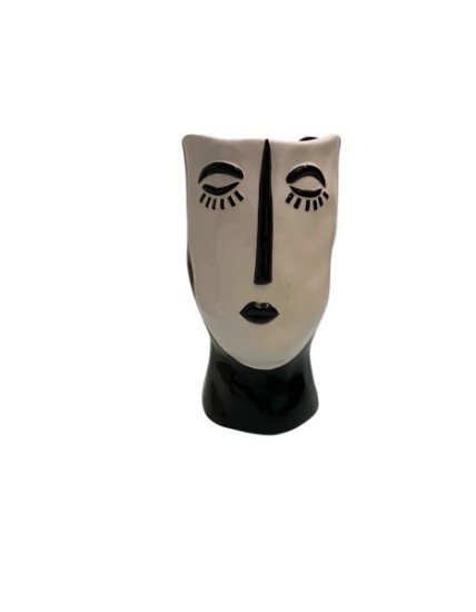 Vase décoratif visage en céramique – Design artistique et contemporain