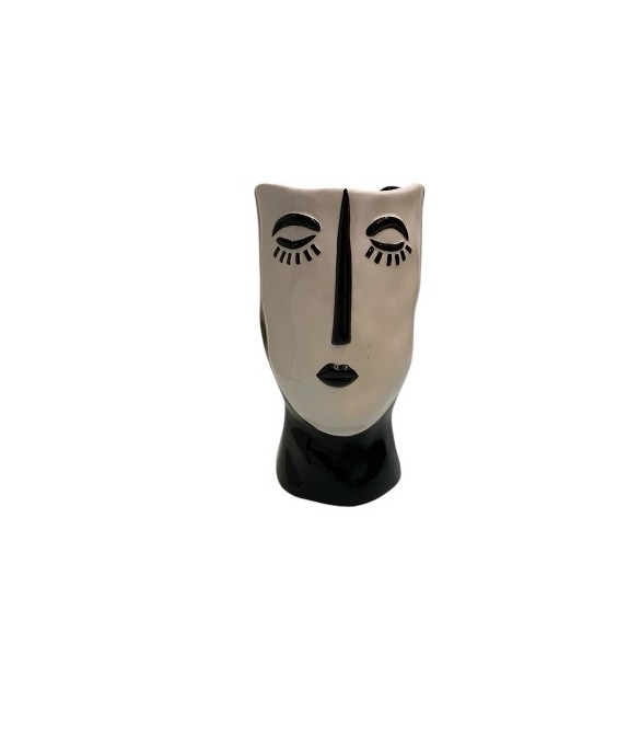 Vase décoratif visage en céramique – Design artistique et contemporain