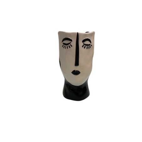 Vase Visage en Céramique | Objet Décoratif Design Moderne