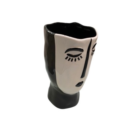 Vase Visage en Céramique | Objet Décoratif Design Moderne