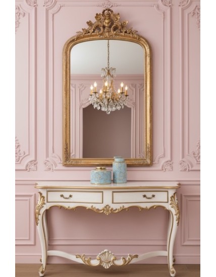 Vase décoratif bleu et doré à motifs floraux | Élégance chic