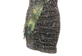 Robe de soirée asymétrique noire à sequins avec détail plumes Robe de soirée asymétrique noire à sequins avec détail plumes