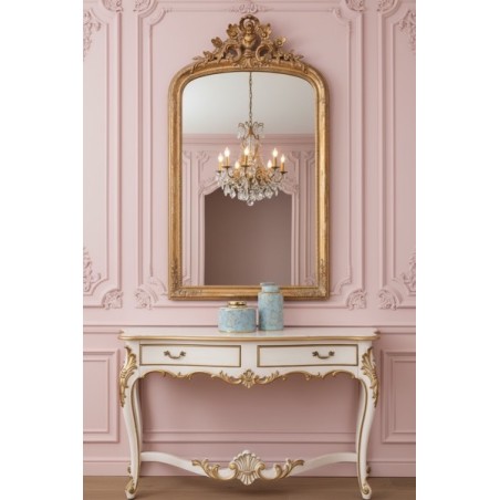 Vase décoratif en céramique bleu et or – Motif floral raffiné