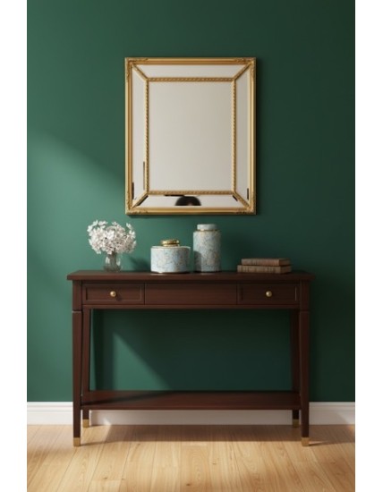 Vase décoratif en céramique bleu et or – Motif floral raffiné