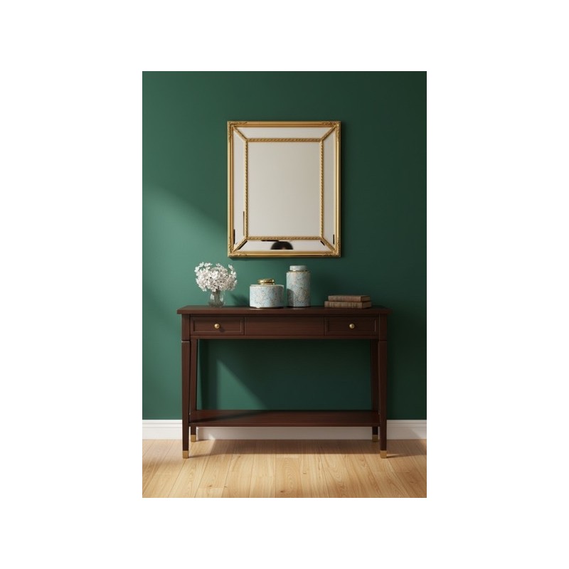 Vase décoratif en céramique bleu et or – Motif floral raffiné Vase décoratif en céramique bleu et or – Motif floral raffiné