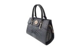 Sac à main femme noir effet croco Sac à main femme noir effet croco