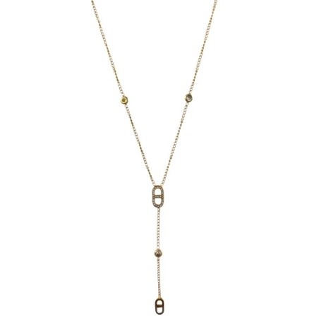 collier en acier inoxydable doré drain de café