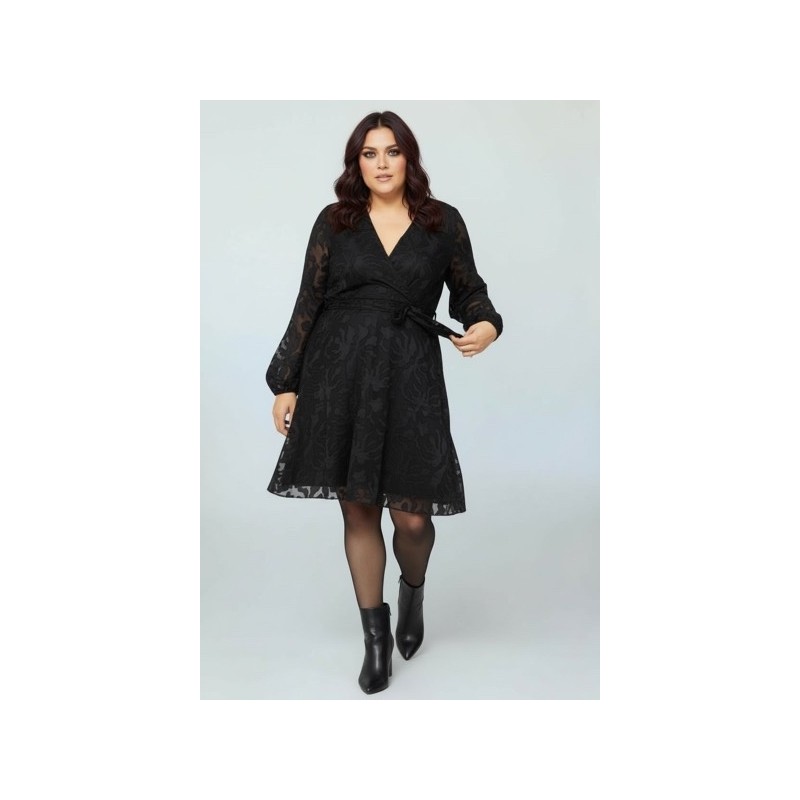 Robe noire manches longues Curves Robe noire manches longues Curves