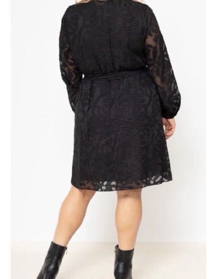 Robe noire manches longues Curves