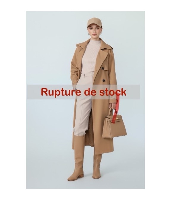 Trench beige femme 100 % coton