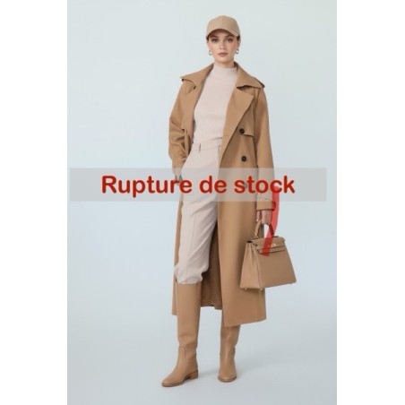 Trench beige femme 100 % coton