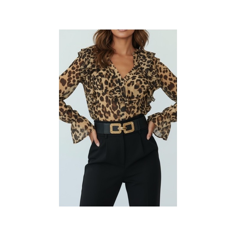 Blouse léopard femme