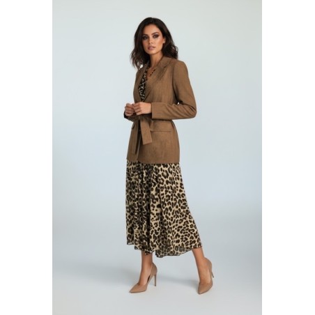 Jupe Midi Plissée Léopard Femme – Jupe Fluide Chic & Tendance