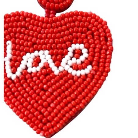 Boucle rouge  coeur