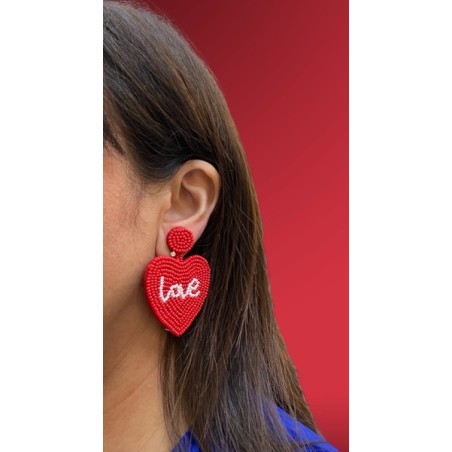Boucle rouge  coeur