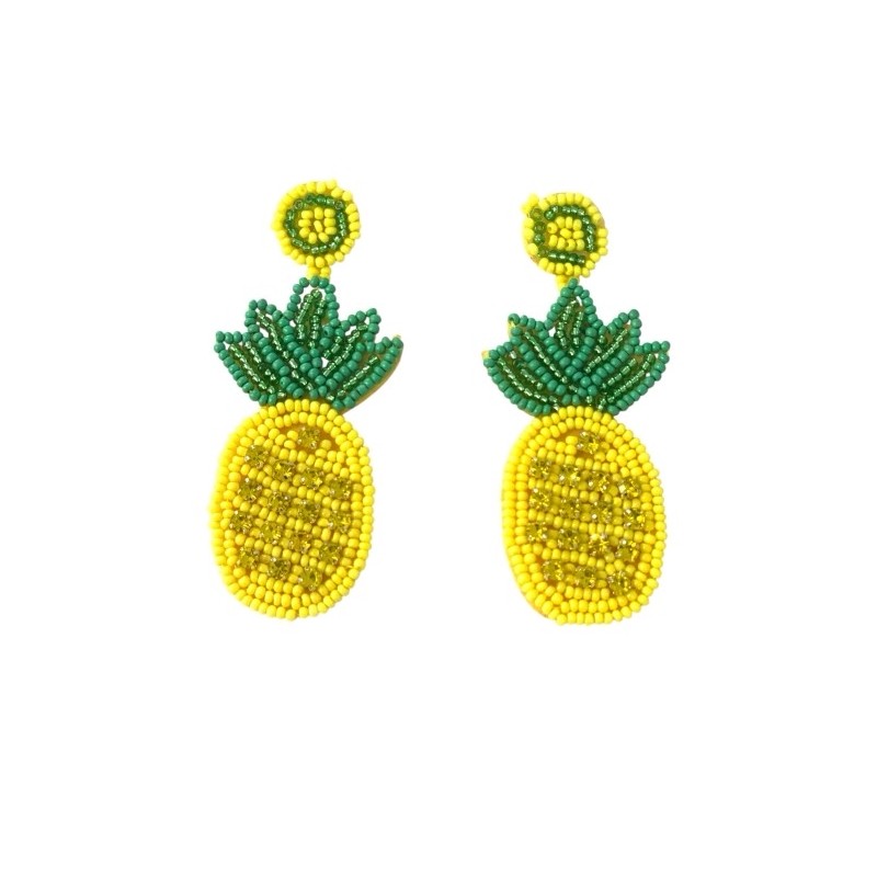 Boucle d'oreille ananas