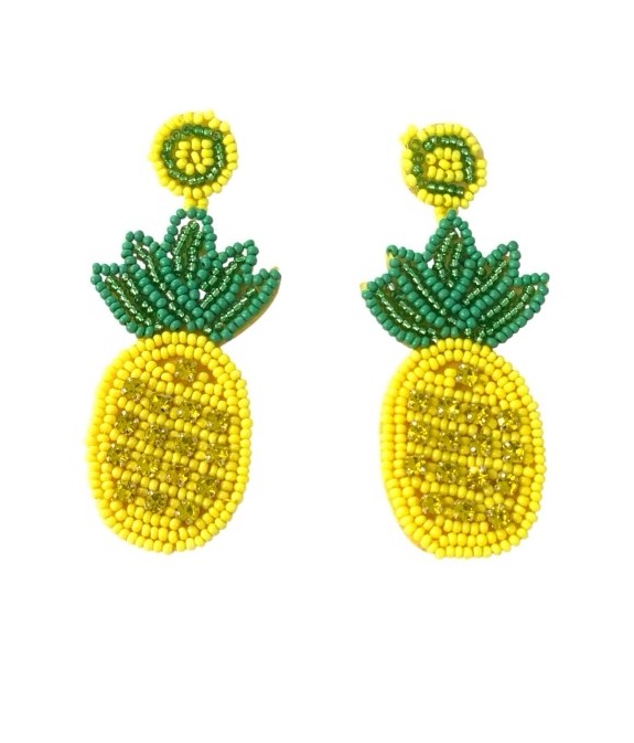 Boucle d'oreille ananas