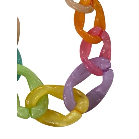 Collier anneau en resine coloré