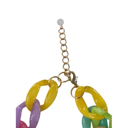 Collier anneau en resine coloré