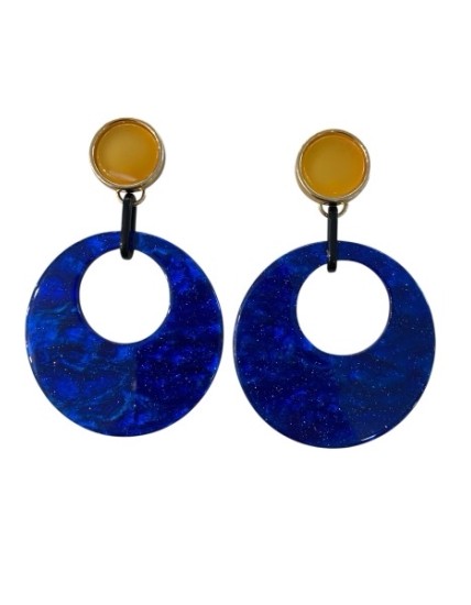 Boucle originale acier  inoxydable et résine