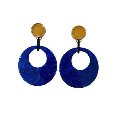 Boucle originale acier  inoxydable et résine