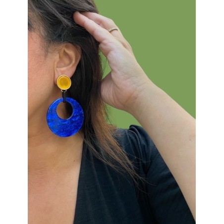 Boucle originale acier  inoxydable et résine