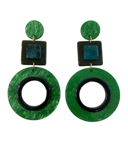 Boucle originale acier  inoxydable et résine