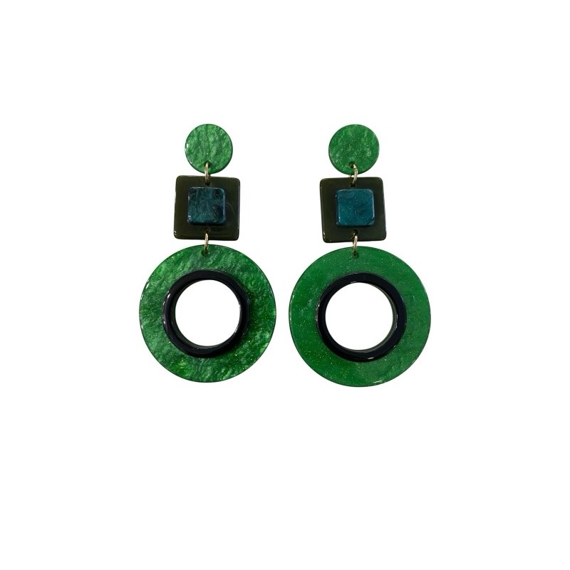 Boucle originale acier  inoxydable et résine