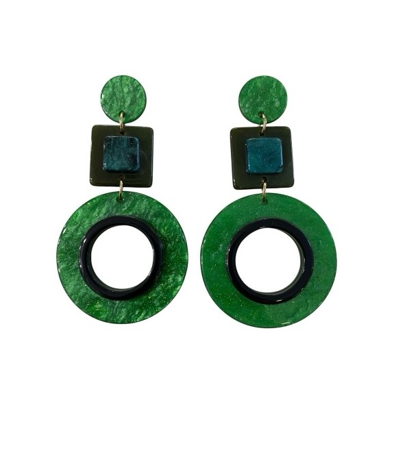 Boucle originale acier  inoxydable et résine