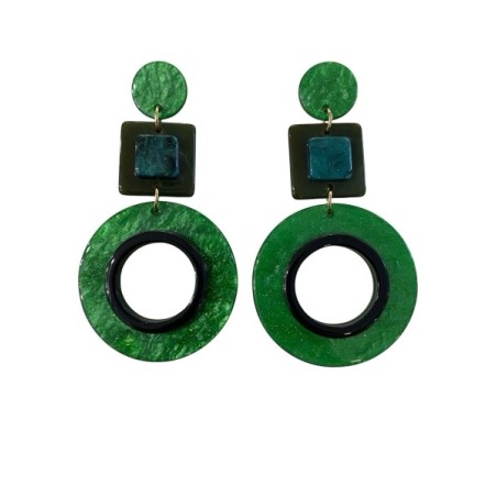 Boucle originale acier  inoxydable et résine