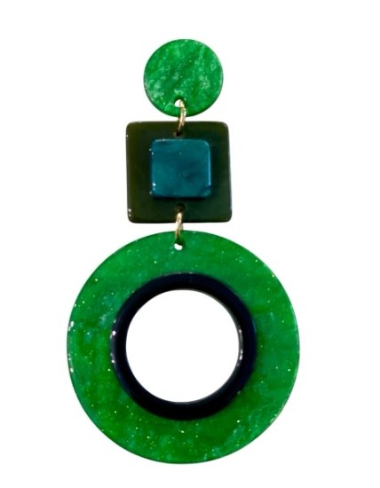 Boucle originale acier  inoxydable et résine