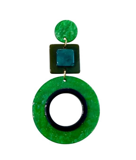 Boucle originale acier  inoxydable et résine