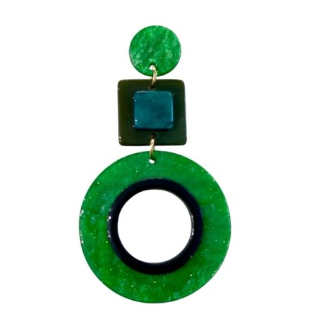 Boucle originale acier  inoxydable et résine