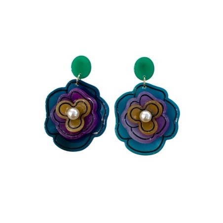 Boucle originale acier  inoxydable et résine