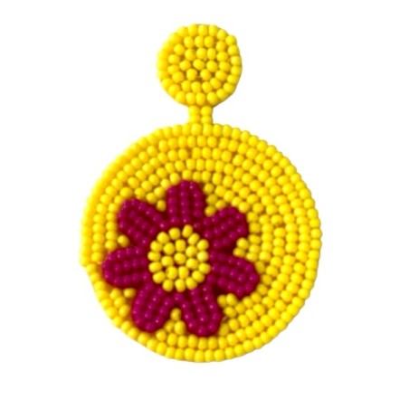 Boucle jaune perle