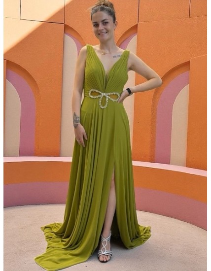 Robe cérémonie vert