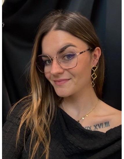 Boucles d’oreilles pendantes trèfle en acier doré