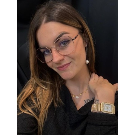 Boucles d’oreilles pendantes en acier inoxydable avec perle