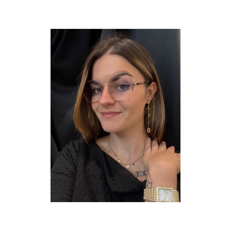 Boucles d’oreilles longues grain de café en acier inoxydable doré