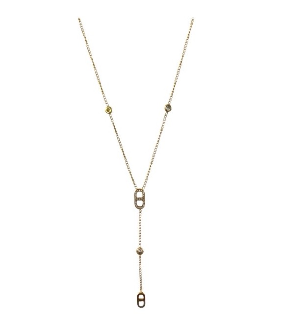 collier en acier inoxydable doré drain de café