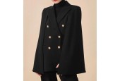 Veste cape femme noire élégante