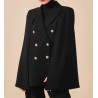 Veste cape femme noire élégante