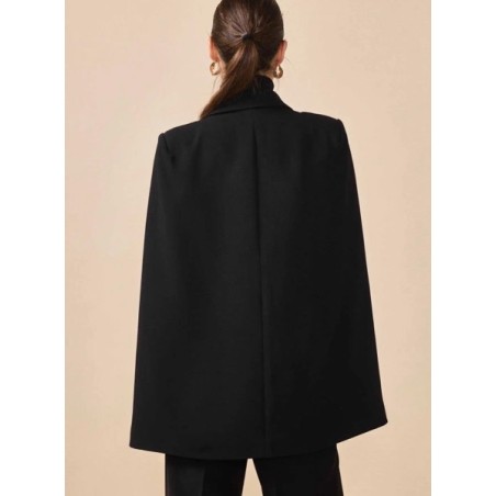Veste cape femme noire élégante