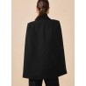 Veste cape femme noire élégante